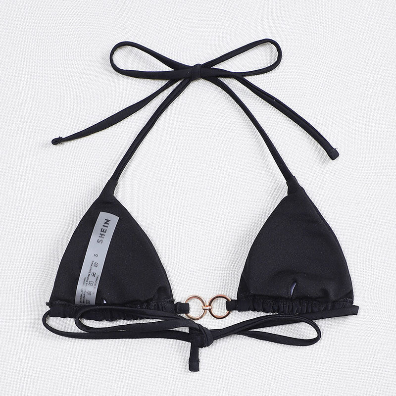 Swimsuit Solid Color Tied Halter Beach Women Bikini Swimsuit Tops Bella Mia